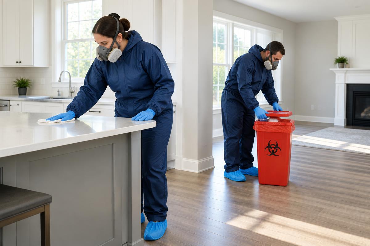 Trauma & Crime Scene restoration specialists at work