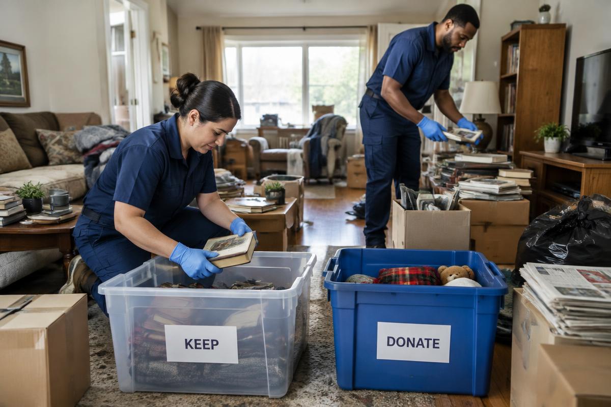 Hoarding Cleanup restoration specialists at work