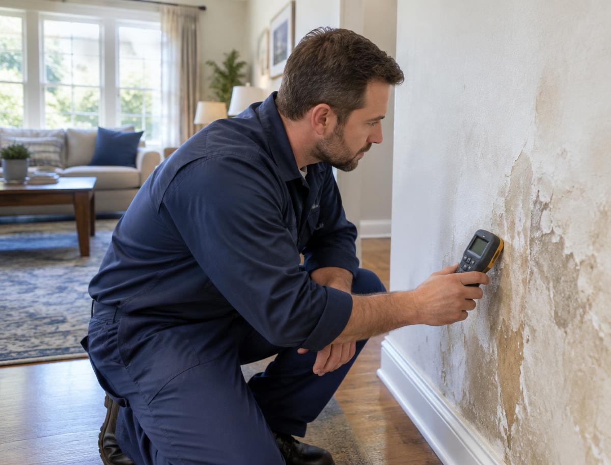 Restoration business owner with a field team