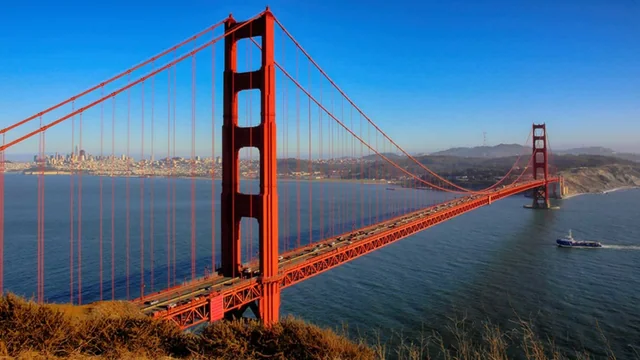 The Golden Gate Bridge in San Francisco, California is a remarkable feat of engineering and a beloved landmark.